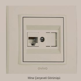 Çağatay Elektrik Ovivo Mina Krem Nummeris Telefon Prizi Mekanizma