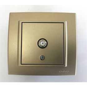 Çağatay Elektrik Ovivo Mina Titanyum F Tip Uydu Tv Prizi Mekanizma