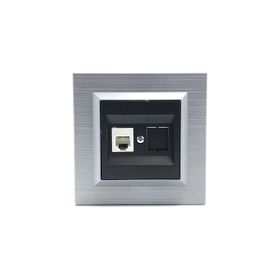 Çağatay Elektrik Ovivo Quantum Gümüş Siyah Data Prizi Mekanizma
