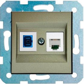 Çağatay Elektrik Ovivo Titanyum Nummeris Telefon+Sc Fiber Optik Priz Mekanizma