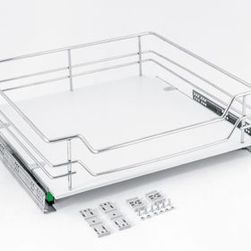 Çağdaş AR10 45 cm Ahşap Tabanlı Teleskopik Tandem Motion Frenli Mutfak Çekmece Sepeti