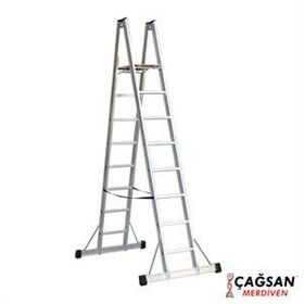 Çağsan 8+1 Basamaklı A Tipi Platformlu Alüminyum Merdiven