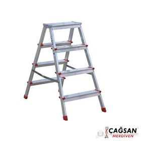 Çağsan OL4 4 Basamaklı Olimpos Çift Çıkışlı Alüminyum Merdiven