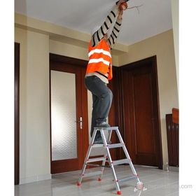 Çağsan OL4 4 Basamaklı Olimpos Çift Çıkışlı Alüminyum Merdiven