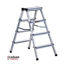Çağsan OL4 4 Basamaklı Olimpos Çift Çıkışlı Alüminyum Merdiven