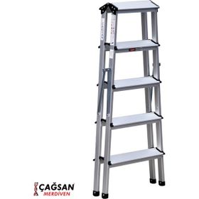 Çağsan OL5 5 Basamaklı Olimpos Çift Çıkışlı Alüminyum Merdiven