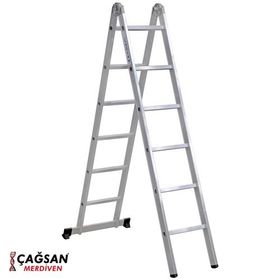 Çağsan TS6040 2x6 Basamaklı İki Parçalı Sürgülü Alüminyum Merdiven