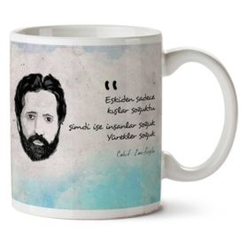 Cahit Zarifoğlu Yürekler Soğuk Baskılı Kupa Bardak