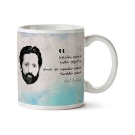 Cahit Zarifoğlu Yürekler Soğuk Baskılı Kupa Bardak