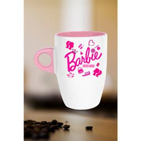 Caisya Enter Mode Barbie Baskılı Pembe Kupa Bardak