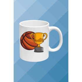 Caisya Model 10 Basketboll Temalı Basket Sever Beyaz Kupa Bardak