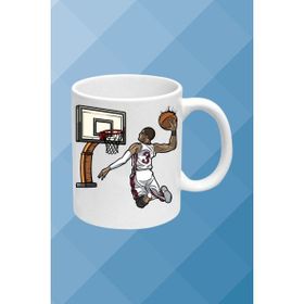 Caisya Model 2 Basketboll Temalı Basket Sever Beyaz Kupa Bardak