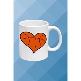 Caisya Model 9 Basketboll Temalı Basket Sever Beyaz Kupa Bardak