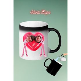 Caisya Sevgiliye Supriz Love Baskılı Sihirli Beyaz Kupa Bardak