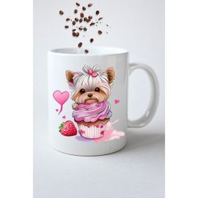 Caisya Sevimli Köpek Terrier Baskılı Kupa