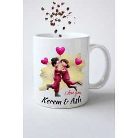 Caisya Teddy Bear Love Ayıcık Baskılı Hediye Beyaz Kupa Bardak