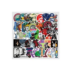 CajuArt 011 50 Adet Tekrarsız Karışık Retro Kalite PVC Sticker