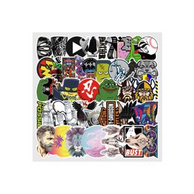 CajuArt 016 50 Adet Tekrarsız Karışık Stil Modern PVC Sticker