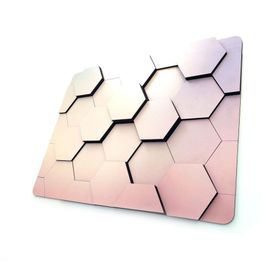 CajuArt Altıgen Geometrik 3 Boyutlu Dekoratif Ahşap Duvar Tablo