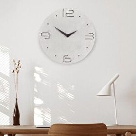 CajuArt Büyük Modern Ahşap Gri Tasarım Ev Ofis Duvar Saati