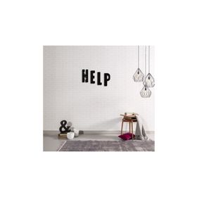 CajuArt Dekoratif Help Yazılı Modern Ahşap Tablo