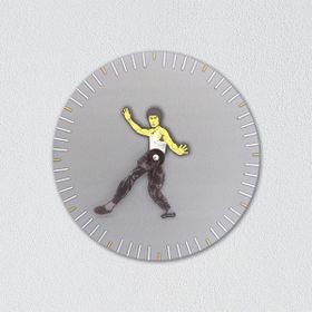 CajuArt Dekoratif Modern Tasarım Bruce Lee Ahşap Duvar Saati
