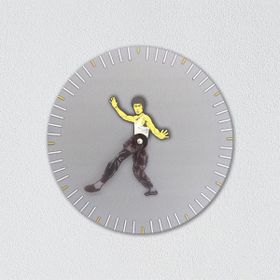 CajuArt Dekoratif Modern Tasarım Bruce Lee Ahşap Duvar Saati