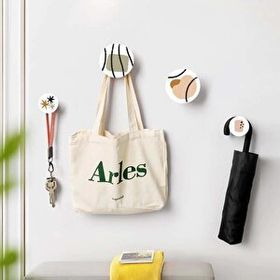 CajuArt Dörtlü Yuvarlak Karışık Desenli Ev Ofis Hol Duvar Askılık