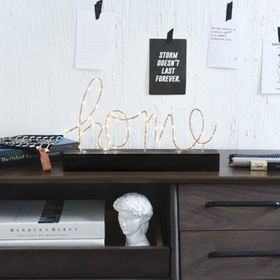 CajuArt Ev Home Yazılı Pilli Led Işık Ev Dekor Aydınlatma Lamba
