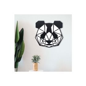 CajuArt Geometrik 45 cm Panda Dekoratif Ahşap Tablo