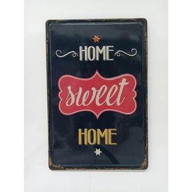 CajuArt Home Sweet Home Retro Metal Plaka 20x30 cm Metal Tablo