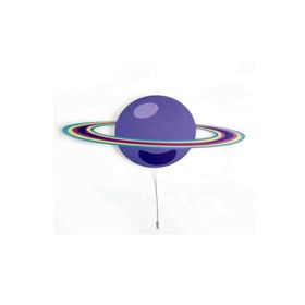 CajuArt Saturn Baskılı MDF Dekoratif Led Işıklı Çocuk Bebek Odası Duvar Süsü