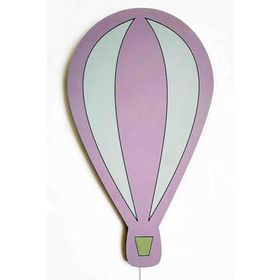 CajuArt Sevimli Uçan Balon Baskılı MDF Dekoratif Led Işıklı Çocuk Bebek Odası Duvar Süsü