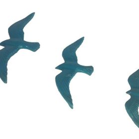 CajuArt Üçlü Uçan Kuş Dekoratif Duvar Süsü Ev Dekor Objesi