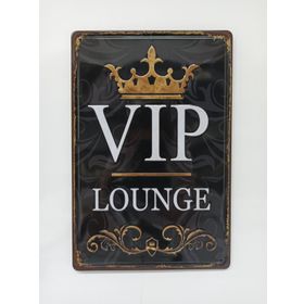 CajuArt VIP Lounge Retro Metal Plaka 20x30 cm Metal Tablo