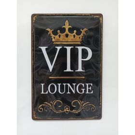 CajuArt VIP Lounge Retro Metal Plaka 20x30 cm Metal Tablo
