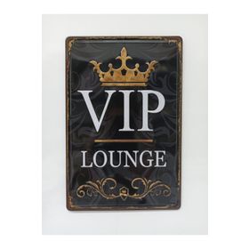 CajuArt VIP Lounge Retro Metal Plaka 20x30 cm Metal Tablo