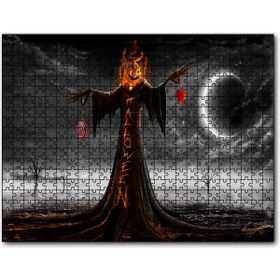 Caka Tablo Cadılar Bayramı Hayaleti Ay ve Kasvetli Gökler 255 Parça Puzzle