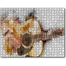 Caka Tablo Cakapuzzle Akustik Gitar Suluboya Efektli 1000 Parça Puzzle