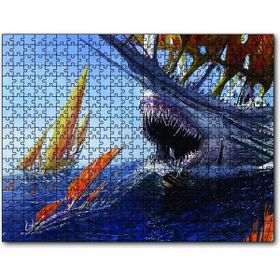 Caka Tablo Canavar Gemi Yağlıboya Görseli 500 Parça Puzzle