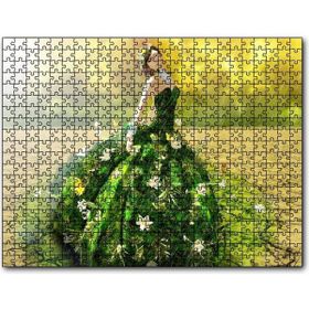 Caka Tablo Çatlak Topraklar ve Yeşeren Elbiseli Kız 255 Parça Puzzle