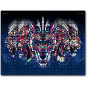 Caka Tablo Dijital Leopar Jaguar Kaplan Aslan Büyük Kedi Geni 255 Parça Puzzle