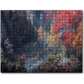 Caka Tablo Dijital Sanat Manzara Orman Dere Görseli 120 Parça Puzzle