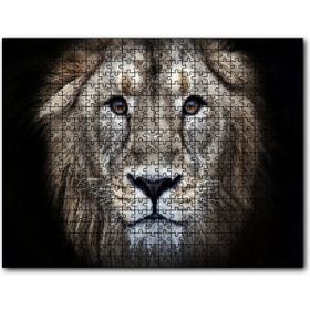 Caka Tablo Erkek Aslan Siyah Zemin 500 Parça Puzzle