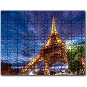 Caka Tablo Eyfel Kulesi Gece Işıkları 500 Parça Puzzle