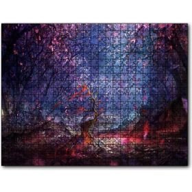 Caka Tablo Fantazi Sanat Ağaçlar ve Nehir Görseli 120 Parça Puzzle