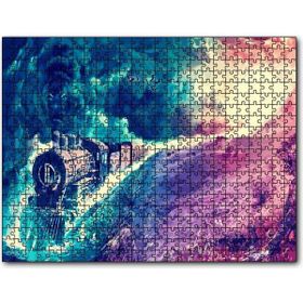 Caka Tablo Fantazi Sanat Tren Duman ve Kuşlar Görseli 255 Parça Puzzle
