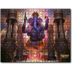 Caka Tablo Ganesha Hindu Tanrısı Mor 1000 Parça Puzzle