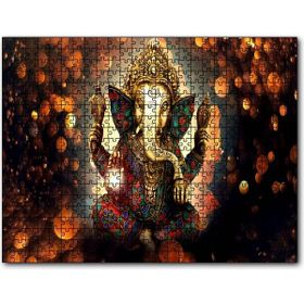 Caka Tablo Ganesha Vinayaka Ganapati Heykeli 1000 Parça Puzzle