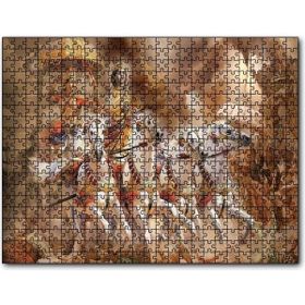 Caka Tablo Hindu Tanrıların Savaş Sahnesi Mitolojik 255 Parça Puzzle